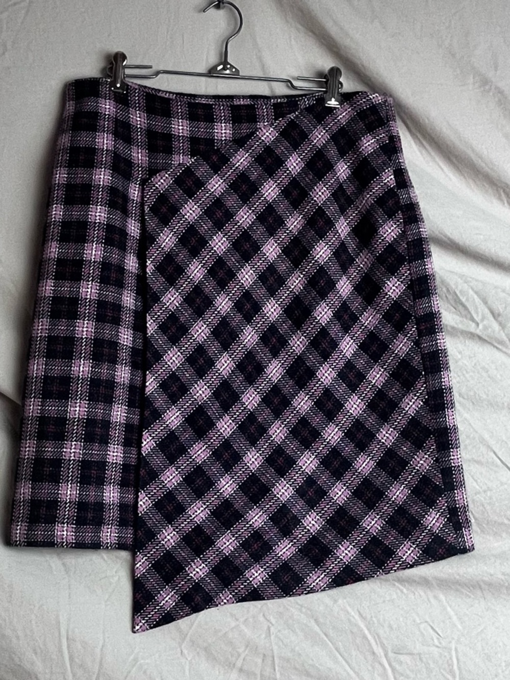 Willi Smith plaid tartan wool blend skirt size 14